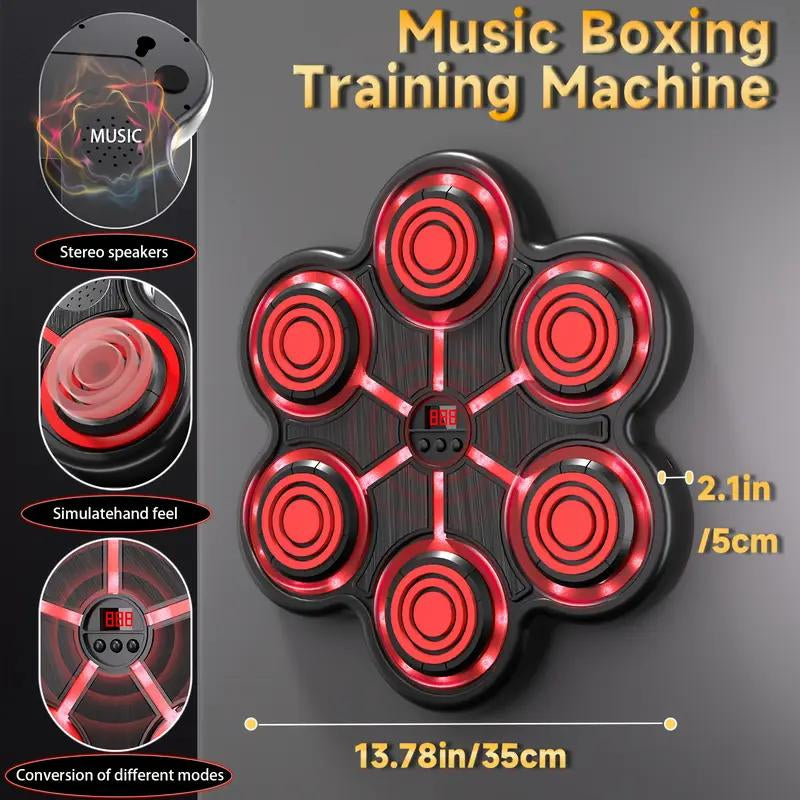Music Boxing Machine with Gloves for Adults and Kids Boxing Machine Wall Mounted Music, Smart Bluetooth Boxing Equipment for Home and Gym, Training Machine with Electronic Wall