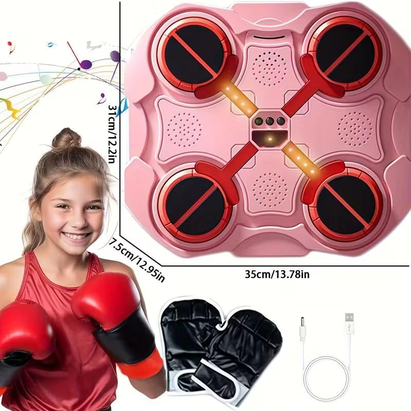 Music Boxing Machine with Gloves for Adults and Kids Boxing Machine Wall Mounted Music, Smart Bluetooth Boxing Equipment for Home and Gym, Training Machine with Electronic Wall