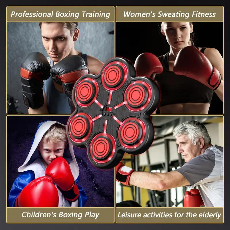 Music Boxing Machine with Gloves for Adults and Kids Boxing Machine Wall Mounted Music, Smart Bluetooth Boxing Equipment for Home and Gym, Training Machine with Electronic Wall