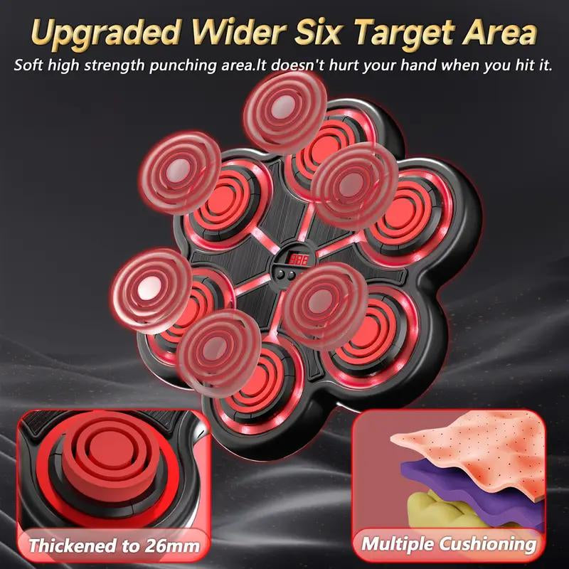 Music Boxing Machine with Gloves for Adults and Kids Boxing Machine Wall Mounted Music, Smart Bluetooth Boxing Equipment for Home and Gym, Training Machine with Electronic Wall