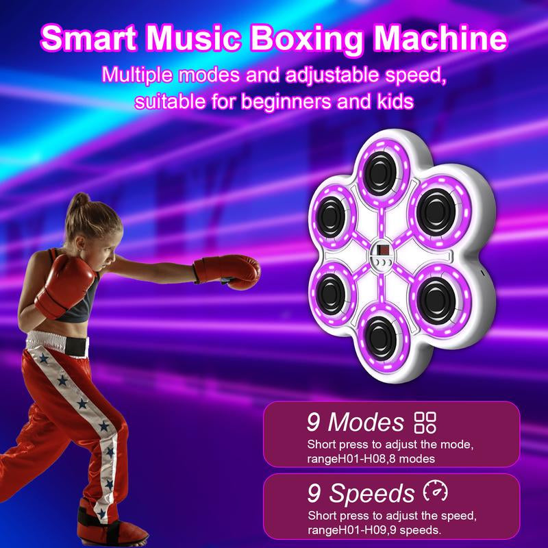 Music Boxing Machine with Gloves for Adults and Kids Boxing Machine Wall Mounted Music, Smart Bluetooth Boxing Equipment for Home and Gym, Training Machine with Electronic Wall