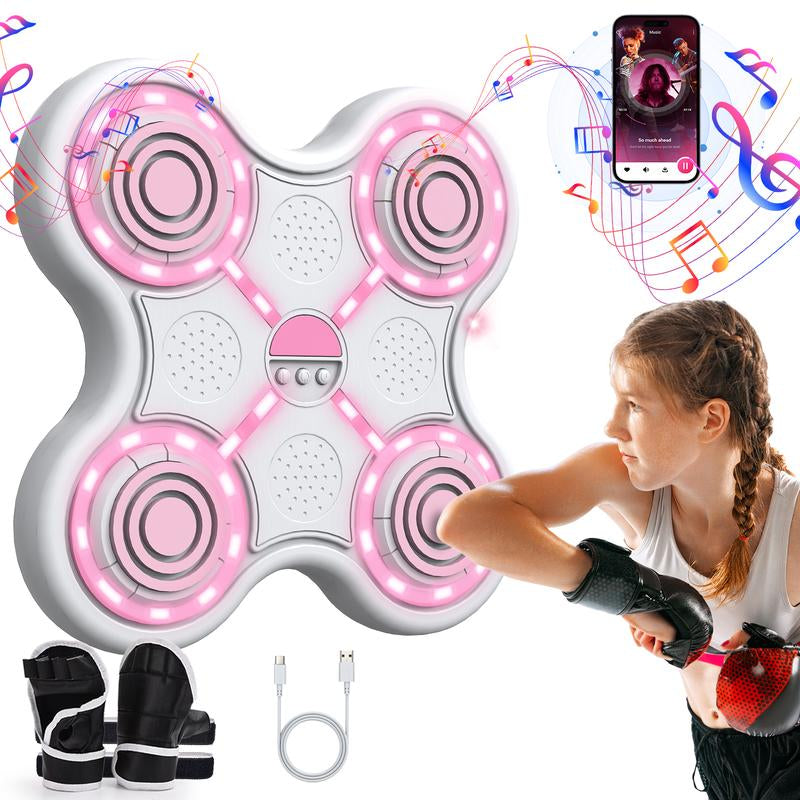 Music Boxing Machine with Gloves for Adults and Kids Boxing Machine Wall Mounted Music, Smart Bluetooth Boxing Equipment for Home and Gym, Training Machine with Electronic Wall